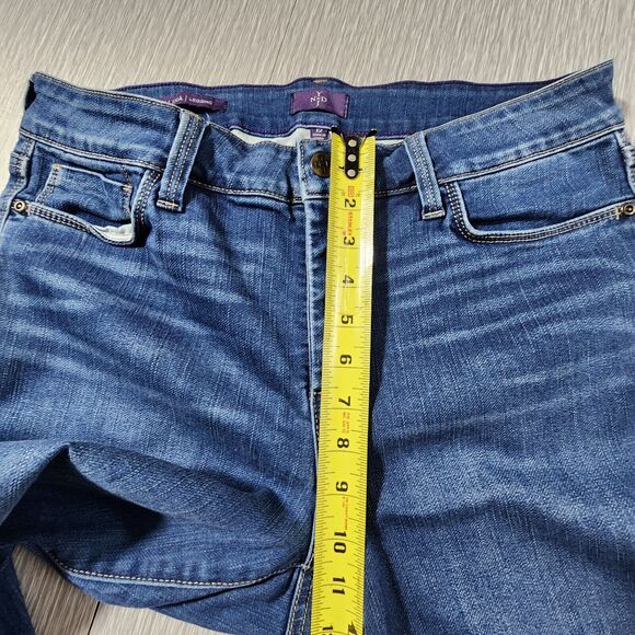 NYDJ Jeans Alina Legging Denim Jeans Womens Size 12 Blue Mid Rise Straight Leg - Picture 10 of 10